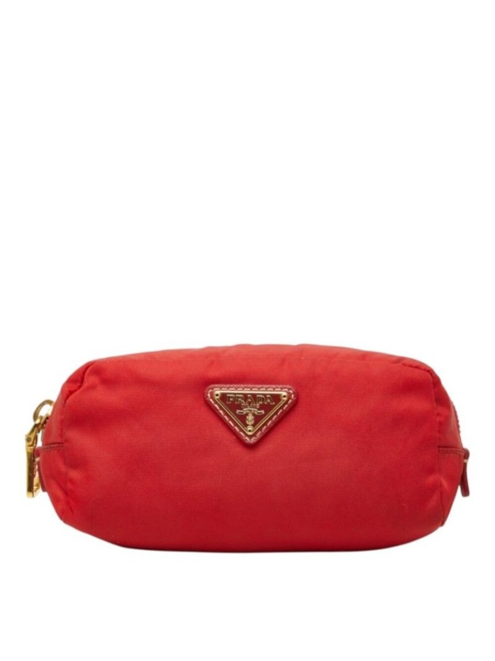 Prada Pouch Red Nylon Leather